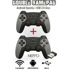Neffo Pc Gamepad Için 2.4g Wıreless Çift Kol Kablosuz Oyun Kolu /akıllı Telefon/tablet/ Pc/android