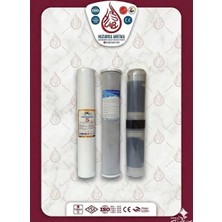 Eco Sanayi Tipi 3’lü Su Arıtma Filtre Seti 5 Mikron Pp + Gac + Cto Yüksek Debili Uyumlu Filtre Seti