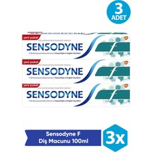 Sensodyne Diş Macunu F Florürlü Yetişkin 100 ml 3 Adet
