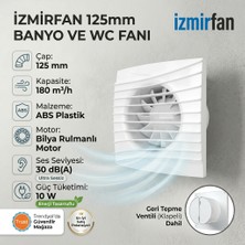 VentEurope Fancy Kapaklı Aspiratör Fan 12.5 cm – Banyo & Tuvalet Havalandırma 125MM