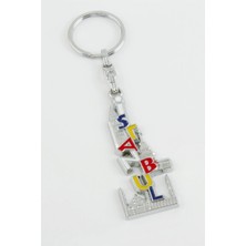 Uluora Istanbul Yazılı Metal Anahtarlık