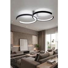 Lzy Avize Store C Model 3 Renkli Siyah Plafonyer Avize – Salon, Mutfak, Antre & Çocuk Odası Tavan Aydınlatma