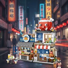 Nilly Toys LZ-1218 Loz Japon Katlanır Yemek Sokağı 722 Parça Block Oyuncak