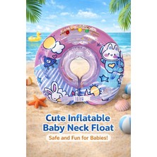 Mubx Bebek Yüzme Boyun Simidi 40CM Güvenlik Kilitli Havuz Deniz Simiti