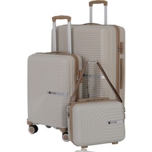 MÇS V374 SU Y.ÜRETİM PP VALİZ 55 CM + 75 CM + MAKYAJ SİYAH