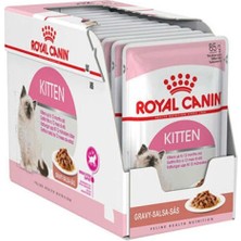 Royal Canin Gravy Kitten Instinctive Premium Kalite Yaş Yavru Kedi Maması 85 gr Et Tatlı 12 Adet