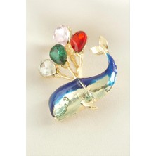 Uluora Yunus Mineli Taşlı Broş