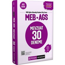Pegem Akademi Yayıncılık 2026 MEB AGS Mevzuat 30 Deneme Tamamı Çözümlü