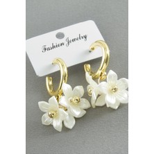 Zero Land Zengemtx Papatya Inci Küpe - Krem