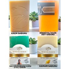 Tpm Saç ve Cilt Bakımı Sabunu 4'lü Set Saç Dökülmesine Karşı Sabun, Hamam Sabunu, Biberiyeli Sabun, Krem Sabunu