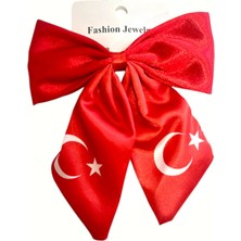 Ugly Duck Kurdela Ay Yıldızlı Kırmızı Pens Toka - Kırmızı (1ADET)