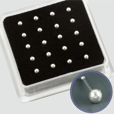 Uluora Top Zirkon Taşlı Gümüş Hızma (20 Adet)