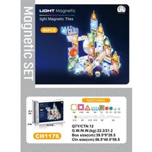 Oydaş Oyuncak 03-CH1176 7,5 cm Manyetik Bloklar 86 Pcs