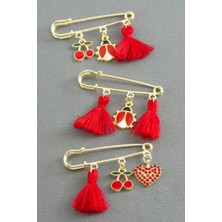 Uluora Karışık Püsküllü Broş