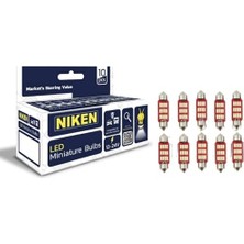 Niken Nıken 41MM Sofit LED Minyatür AMPUL,12-24V, Plaka ve Tavan Aydınlatması Için, 10 Adet