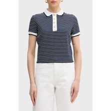 Guess Alphonsin Slim Fit Çizgili Düğmeli Polo W6GP17K2946 Bayan Polo W6GP17 K2946 SB09