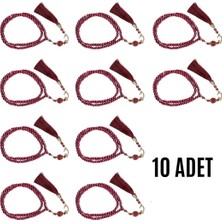 Popüler Sepet Namaz Tesbihi Vavlı 99'lu Cam Incili Ismi Azam Dua Kartı Ile Fuşya Renk Hediyelik 10 Adet