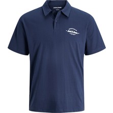 Jack & Jones Jack Jones Yazı Armalı Erkek Polo Yaka Tişört 12288118