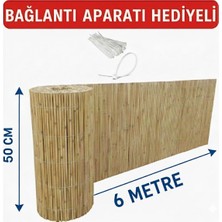 50 cm x 6 Metre Doğal Kamış Hasır Balkon Çiti