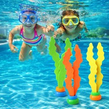 Mubx Renkli 3’lü Su Altı Dalış Oyunu Yosun Model Havuz Deniz Oyuncağı Çocuklar Için Eğitici Set