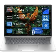 Hp Probook 4 G1A Amd Ryzen™ 7 250  24GB Ddr5 512GB SSD  Amd Radeon™ 780M Grafik Kartı 14"  Wuxga (1920 x 1200), IPS 300 Nits WIN11PRO WD36KHETEX02