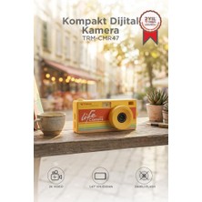 Torima Life Dijital Kamera Selfie Video Vlog Kamerası Mini Fotoğraf Makinesi CMR47 Sarı