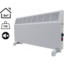 Elektrokonfor Konvektör 500W Manuel Elektrikli Isıtıcı Beyaz