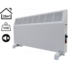 Elektrokonfor Konvektör 2500W Manuel Elektrikli Isıtıcı Beyaz