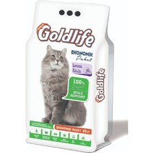 Goldlife Lavanta Kokulu Topaklaşan Kedi Kumu 20 lt Ekonomik Paket İnce Taneli Doğal Bentonit
