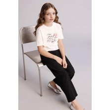 DeFacto %100 Pamuk Wide Leg Pamuklu Pantolon Kız Çocuk G0608A826SM