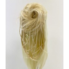 Örgülü Saç Lastikli Topuz Postiş Modeli