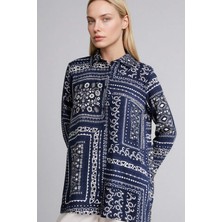 DeFacto Loose Fit Desenli Gömlek Tunik T0609AZ26SP