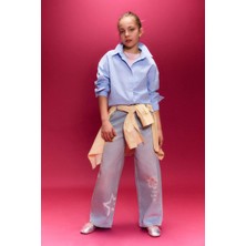 DeFacto %100 Pamuk Baggy Fit Jean Pantolon Kız Çocuk H0385A826SM