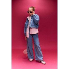 DeFacto %100 Pamuk Wide Leg Jean Pantolon Kız Çocuk H0683A826SM