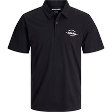 Jack & Jones Jack Jones Yazı Armalı Erkek Polo Yaka Tişört 12288118