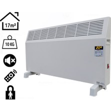 Elektrokonfor Konvektör 1500W Dijital Elektrikli Isıtıcı Beyaz