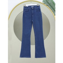 Moda Morfo İspanyol Paça Yüksek Bel Kot Pantolon   -Laci