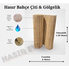 My Family Hasır 1,50 Metre x 6 Metre Kamış Hasır Çit Balkon Çiti Bahçe Çiti Gölgelik