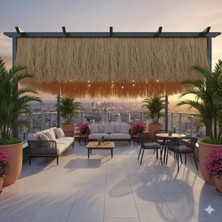 My Family Dekoratif 120X75 cm Hasır Püskül Otu Saçaklı Ot - Duvar ve Tavan Dekorasyonu