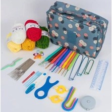 Atlas Hobi Yeni Başlayanlar Için Tığ Başlangıç Seti, Iplik, Igne ve Çanta ile Komple, Kendin Yap Örgü Kiti