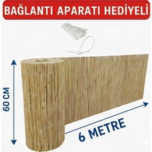 My Family Kamış Hasır Doğal Balkon Çiti Bambu Balkon Çiti Estetik Tasarım Bambu Efektli Balkon Çiti 60X600