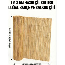 My Family Doğal Kamış Hasır Bahçe Çiti / Balkon Çiti 1 M × 6 M – Dekoratif & Mahremiyet Sağlayan Rulo Çit