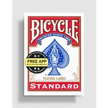 Bicycle Standart Kırmızı Oyun Kağıdı İskambil Destesi Kart Oyuncuları İçin Tasarlanmış