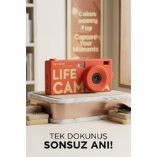 Torima Life Dijital Kamera Selfie Video Vlog Kamerası Mini Fotoğraf Makinesi CMR47 Kırmızı