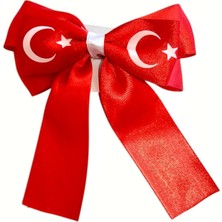 Ugly Duck Ay Yıldız Kalın Kurdelalı Kırmızı Klipsli Pens Toka - Kırmızı