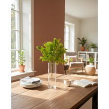 Bakburaya Yapay Çiçekçilik Yapay 1 Adet 35 cm Yeşil Deve Dikeni Aranjman  Ara Dal Saksı Vazo Bitkisi