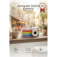 Torima Life Dijital Kamera Selfie Video Vlog Kamerası Mini Fotoğraf Makinesi CMR47 Beyaz