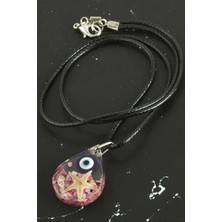 Zero Land Drnds Deniz Yıldızı Damla Epoksi Kolye-Mor