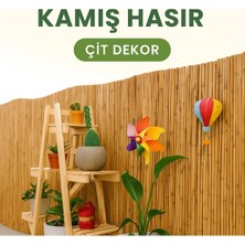 Doğal Kamış Hasır Çit Bahçe, Balkon ve Gölgelik Dekorasyonu 1 Metre Yükseklik x 6 Metre Uzunluk