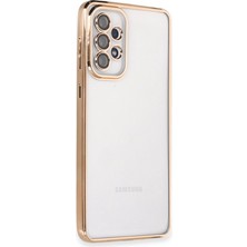 Samsung Galaxy A33 5g Kılıf Lensli Silikon - Gold